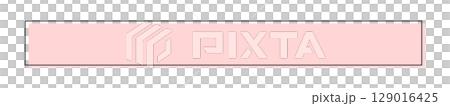 黒線の枠とピンク色の横長の四角形 - シンプルでおしゃれな暖色系の文字フレーム･あしらい 129016425