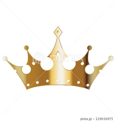 Golden beautiful crown symbol of royal power and winner Golden beautiful crown symbol of royal power and winner 129016975