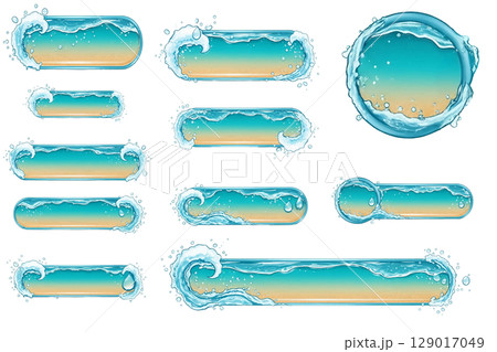 水しぶきのあるタイトルバー 129017049