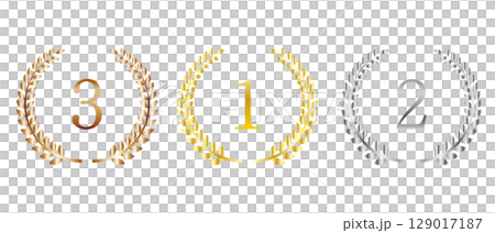 Ranking Laurel icon illustration with ranking Ranking Laurel icon illustration with ranking 129017187