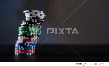Casino Chips Stack, Wealth, Prosperity, High Roller. Great for financial themes, luxury lifestyle, investment concepts Casino Chips Stack, Wealth, Prosperity, High Roller. Great for financial themes, luxury lifestyle, investment concepts 129017540