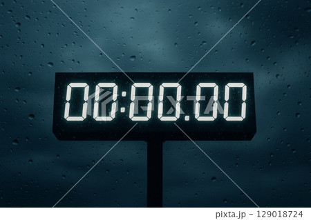 Digital countdown timer showing 00:00.00 on...のイラスト素材 [129018724] - PIXTA