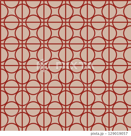 Retro Geometric Circle Grid Patternのイラスト素材 [129019057] - PIXTA