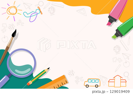 Education Back to School Background Vector Illustration 129019409
