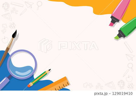Education Back to School Background Vector Illustration 129019410