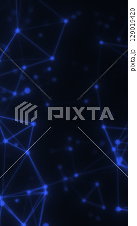 Abstract digital network with interconnected glowing nodes and lines, symbolizing futuristic technology Abstract digital network with interconnected glowing nodes and lines, symbolizing futuristic technology 129019420