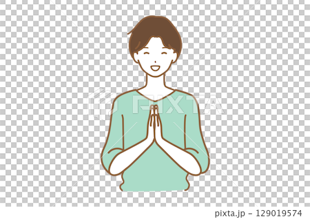 一個男人帶著幸福的表情 129019574