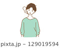 魂が抜けた男性 129019594