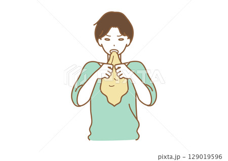 ハンカチを噛む男性 ハンカチを噛む男性 129019596