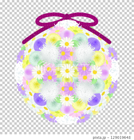 菊花球－色彩繽紛的菊花佈置 129019648