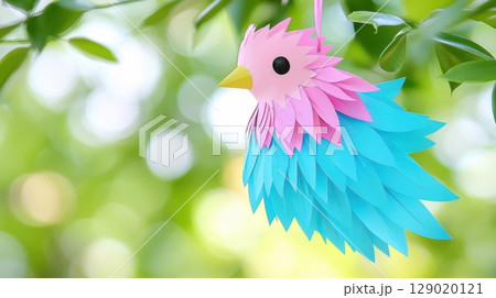 Festive pastel pinata hanging in sunny garden invites joy for celebrations and outdoor gatherings Festive pastel pinata hanging in sunny garden invites joy for celebrations and outdoor gatherings 129020121