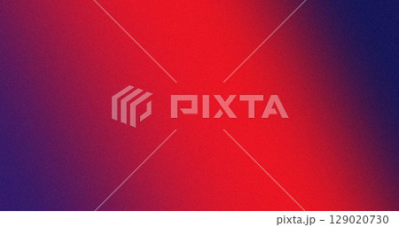 Red and blue grainy noise texture background. Abstract gradient backdrop with digital rough effect for modern design, wallpaper, and templates 129020730