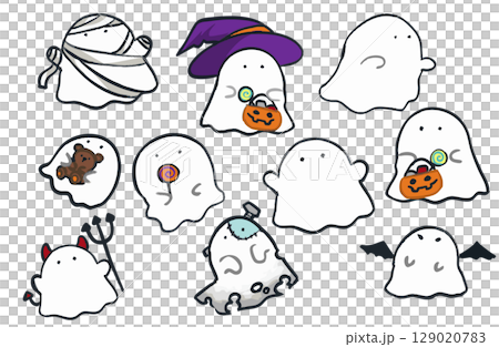 ハロウィン用おばけセット 129020783