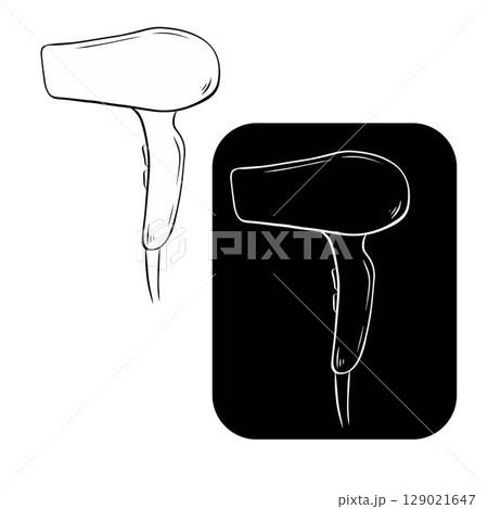 Hairdryer icon Isolated logo. Vector graphic line ink illustration. design for fashion graphics, textile prints, fabrics, wallpapers. For logo, web, package, sticker. Hairdryer icon Isolated logo. Vector graphic line ink illustration. design for fashion graphics, textile prints, fabrics, wallpapers. For logo, web, package, sticker. 129021647