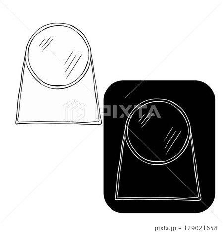 table mirror Isolated logo. Vector graphic line ink illustration. makeup decor, dressing space, home room table mirror sign. Illustration for beauty salon, cosmetic store, makeup design. table mirror Isolated logo. Vector graphic line ink illustration. makeup decor, dressing space, home room table mirror sign. Illustration for beauty salon, cosmetic store, makeup design. 129021658