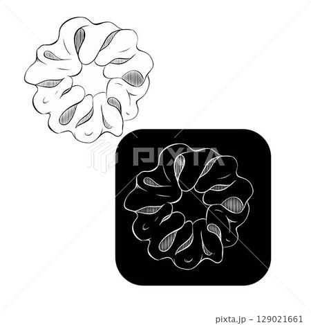 hair elastic silk Isolated logo. Vector graphic line ink illustration. Fashion. Hand drawn illustration. Digital art. Banner, poster, wrapping paper, sticker, print, modern textile design. hair elastic silk Isolated logo. Vector graphic line ink illustration. Fashion. Hand drawn illustration. Digital art. Banner, poster, wrapping paper, sticker, print, modern textile design. 129021661
