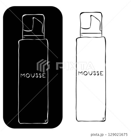 Hair mousse icon Isolated logo. Vector graphic line ink illustration. design for fashion graphics, textile prints, fabrics, wallpapers. For logo, web, package, sticker. Hair mousse icon Isolated logo. Vector graphic line ink illustration. design for fashion graphics, textile prints, fabrics, wallpapers. For logo, web, package, sticker. 129021675