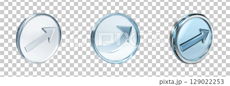 3D Glass Arrow Icons Set. Directional Navigation And Interface Design Collection Isolated On Transparent Background 3D Glass Arrow Icons Set. Directional Navigation And Interface Design Collection Isolated On Transparent Background 129022253