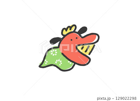 手描きのゆるくてかわいい獅子舞 正月素材 2026年 手描きのゆるくてかわいい獅子舞 正月素材 2026年 129022298