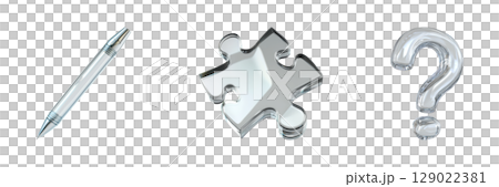 Objects Set. Creativity And Problem-Solving Concept Collection Isolated On Transparent Background 129022381