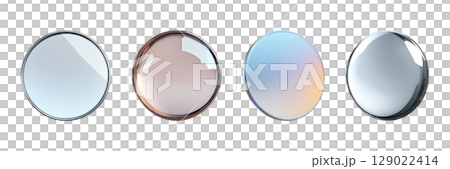 Optical Lens Filters Set. Photography And Visual Effects Collection Isolated On Transparent Background 129022414