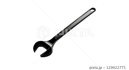 Black Metal Wrench. Essential Tool For Mechanical And Diy Projects Isolated On Transparent Background Black Metal Wrench. Essential Tool For Mechanical And Diy Projects Isolated On Transparent Background 129022771