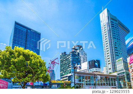 日本の東京都市景観 銀座線の車両がホーム(ドーム)の外を走る珍しい光景。枯山水の撤去…新時代に=渋谷 日本の東京都市景観 銀座線の車両がホーム(ドーム)の外を走る珍しい光景。枯山水の撤去…新時代に=渋谷 129023555
