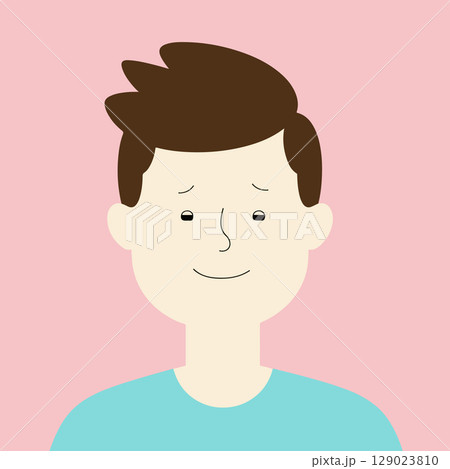 Cartoon Portrait of a Young Man 129023810