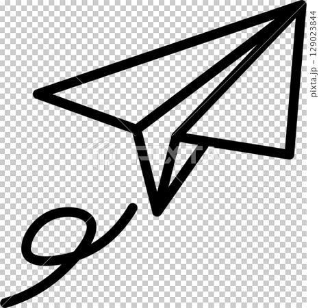 Simple vector illustration of a flying paper plane Simple vector illustration of a flying paper plane 129023844