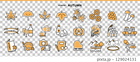 Minimalist Fall Icons & Illustrations Minimalist Fall Icons & Illustrations 129024131