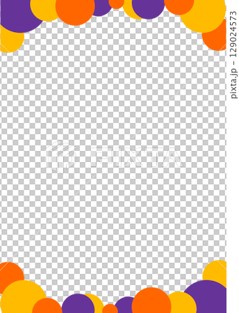 明亮有趣的流行圓形框架，無框，萬聖節圖像，白色背景，透明背景 129024573