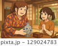 骨董品 親子 レトロな家 129024783