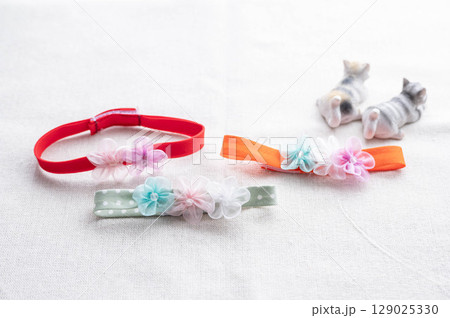 手作り　猫の首輪 129025330