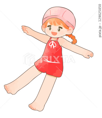 水着姿の子供　女の子 129025850