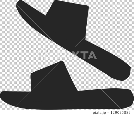 サンダルのグラフィック素材イラスト	 129025885