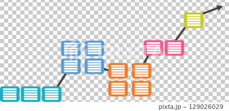 目標達成へのロードマップのイラスト	 129026029