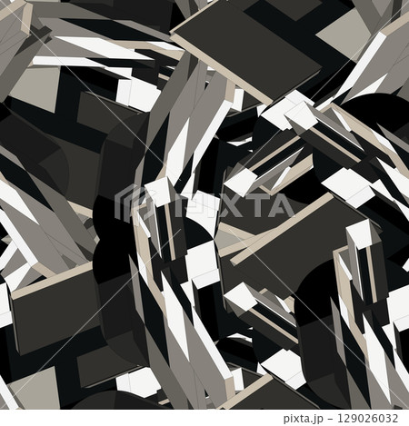 3d industrial seamless pattern. Vector illustration 129026032