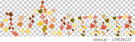 Illustration of fallen leaves in autumn 129026227