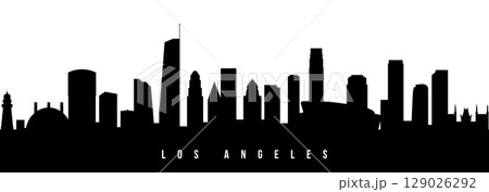 Vector silhouette illustration of Los Angeles City  129026292