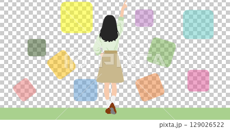 一個女人思考的插圖 一個女人思考的插圖 129026522