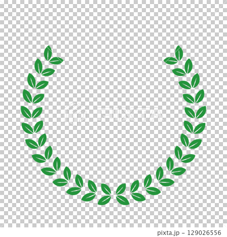 Laurel wreath frame leaf green simple vector Laurel wreath frame leaf green simple vector 129026556