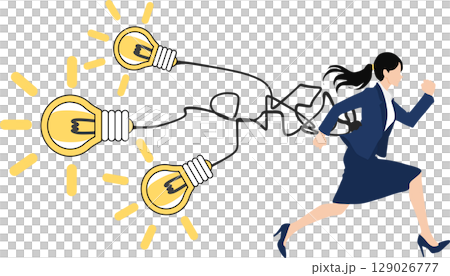 アイデアが閃くイラスト	 129026777
