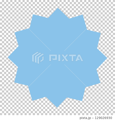 Jagged badge material for POP - Light blue 129026930