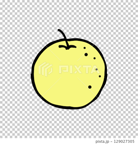 Pear illustration (green pear) 129027305