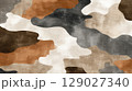 Curved Abstract Pattern in Brown, Grey, and Beige with Organic Flowing Shapes and Texture 129027340