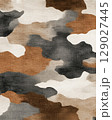 Abstract Curvy Pattern Illustration in Brown, Grey, and Beige with Flowing Organic Shapes 129027445