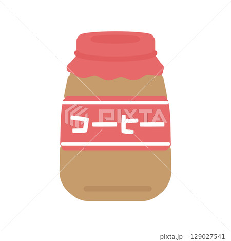 瓶入りのコーヒー牛乳 イラスト 瓶入りのコーヒー牛乳 イラスト 129027541