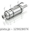Diesel particulate filter -DPF filter - 3D illustration 129028074