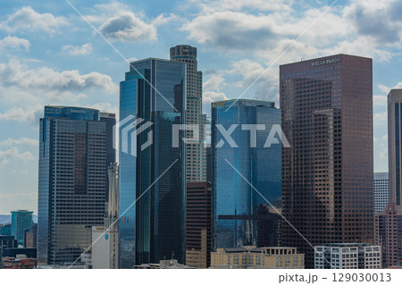 アメリカ ロサンゼルスのダウンタウンの街並み アメリカ ロサンゼルスのダウンタウンの街並み 129030013