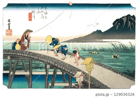 歌川広重 東海道五十三次(保永堂版)#27 掛川 秋葉山遠望 歌川広重 東海道五十三次(保永堂版)#27 掛川 秋葉山遠望 129030326